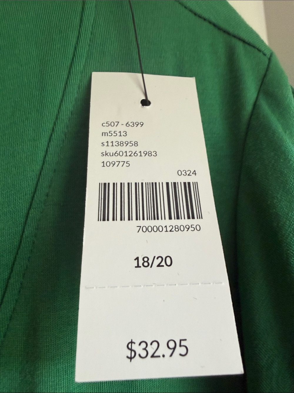 Lane Bryant Green V-Neck Short Sleeve Tee - Picture 2 of 4